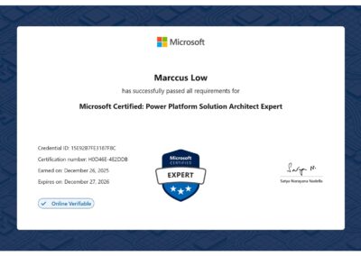 Microsoft Certified: Power Platform Solution Architect Expert